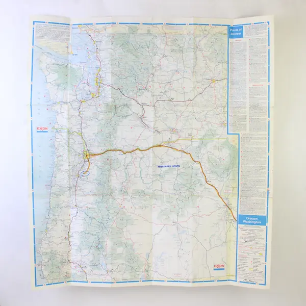 Lot of 2 Road Maps Oregon 2009-2011 & Oregon/Washington Paper Atlases