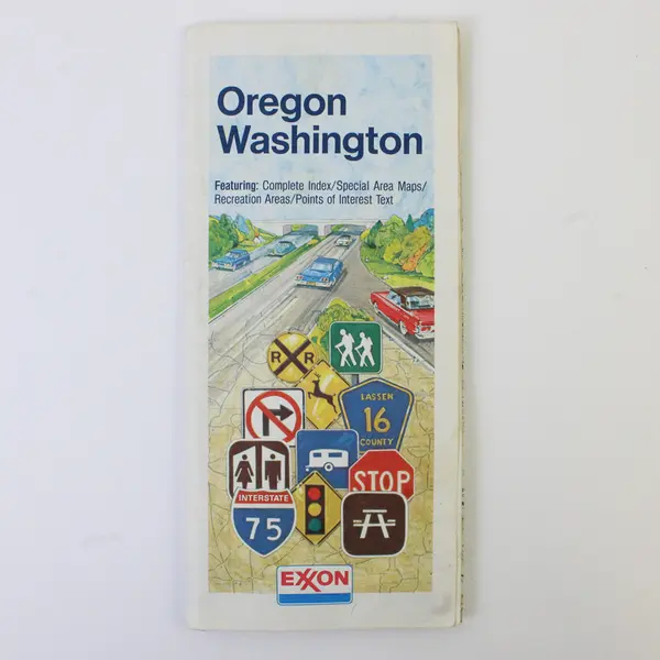 Lot of 2 Road Maps Oregon 2009-2011 & Oregon/Washington Paper Atlases