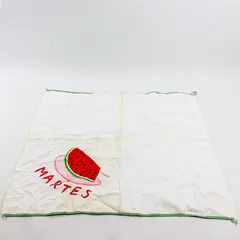 Vintage Martes Watermelon Embroidered Tea Towel Flawed