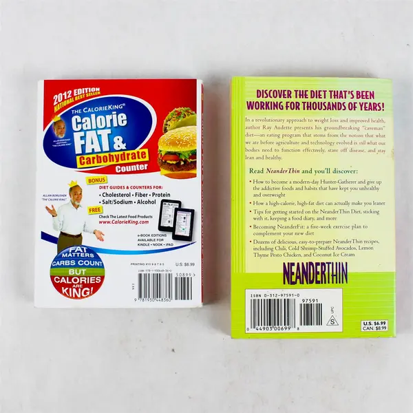 Lot of 2 Health Books: Calorie King Calorie Fat & Carbs + NeanderThin