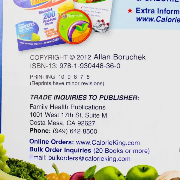 Lot of 2 Health Books: Calorie King Calorie Fat & Carbs + NeanderThin