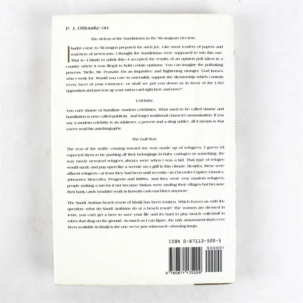 Give War a Chance by P.J. O'Rourke HC Political Humor Satire