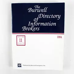 Burwell Directory of Information Brokers 1994 Paperback 
