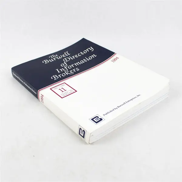 Burwell Directory of Information Brokers 1994 Paperback 