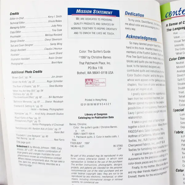 Color: The Quilter's Guide by Christine Barnes Paperback Quilt Color Guide