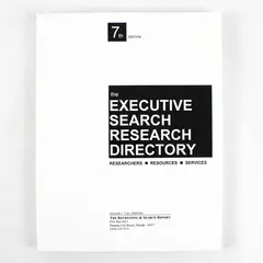 The Executive Search Research Directory 7th Edition Paperback - Good