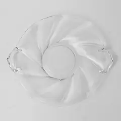 Vintage Heisey Twist Clear Small Cheese Plate With Handles
