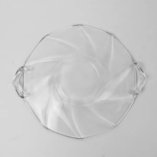 Vintage Heisey Twist Clear Small Cheese Plate With Handles
