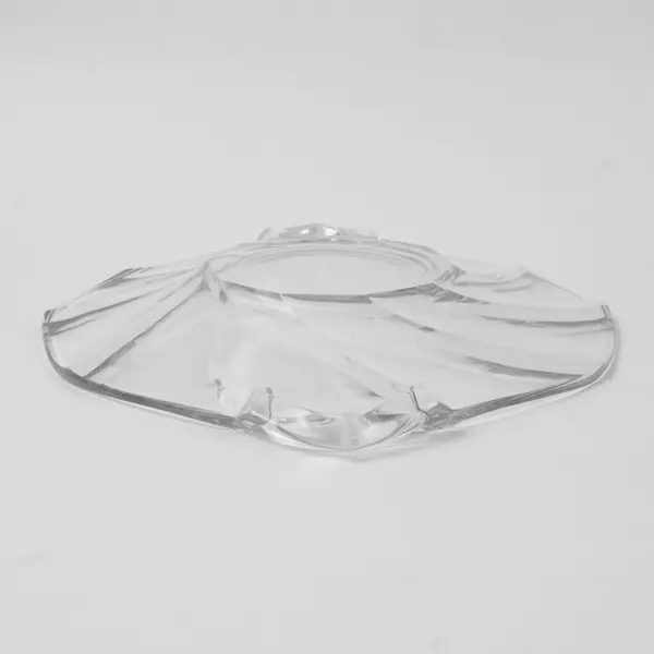 Vintage Heisey Twist Clear Small Cheese Plate With Handles