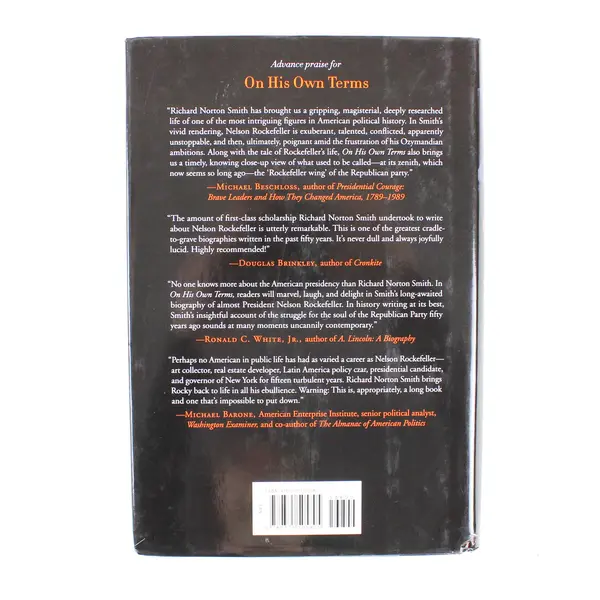 On His Own Terms: A Life of Nelson Rockefeller 1st Ed Hardcover 