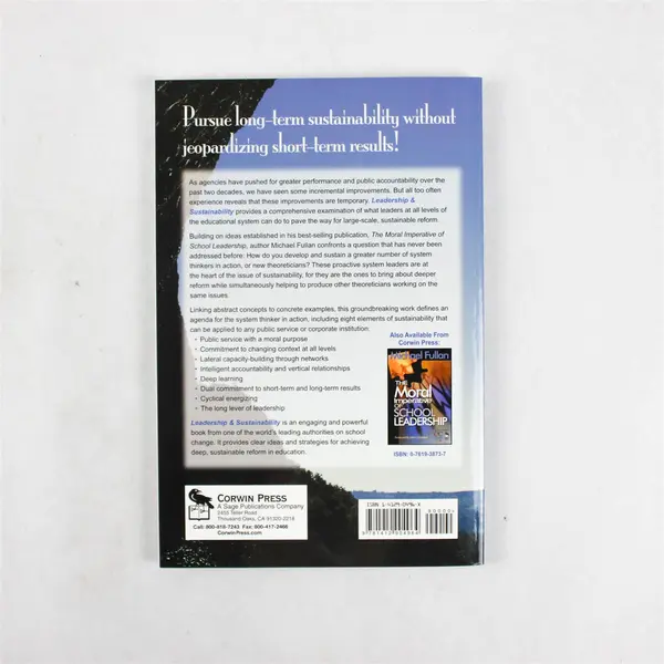 Leadership & Sustainability: System Thinkers in Action by Michael Fullan PB Book