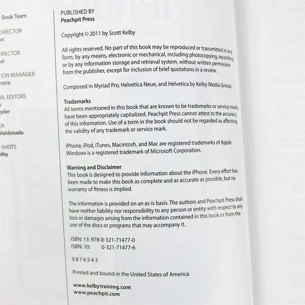 The iPhone Paperback by Scott Kelby & Terry White 