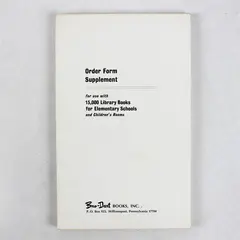 Bro-Dart Order Form Supplement for 15,000 Library Books (Schools)