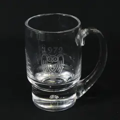 Vintage 1972 Kosta Boda 17 oz Pippi Owl Crystal Mug Signed Vicke Lindstrand