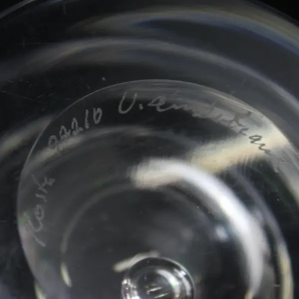 Vintage 1972 Kosta Boda 17 oz Pippi Owl Crystal Mug Signed Vicke Lindstrand