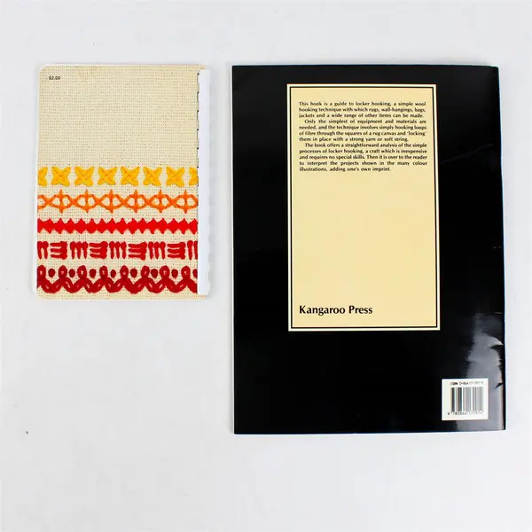 Lot of 2 Sewing Books: Stitches w/ Variations & Creative Locker Hooking + Hook