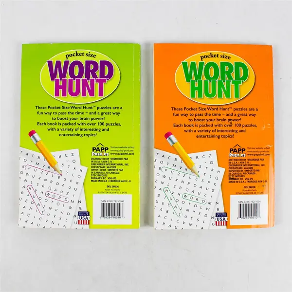 Lot of 2 PAPP Pocket Word Hunt Books 