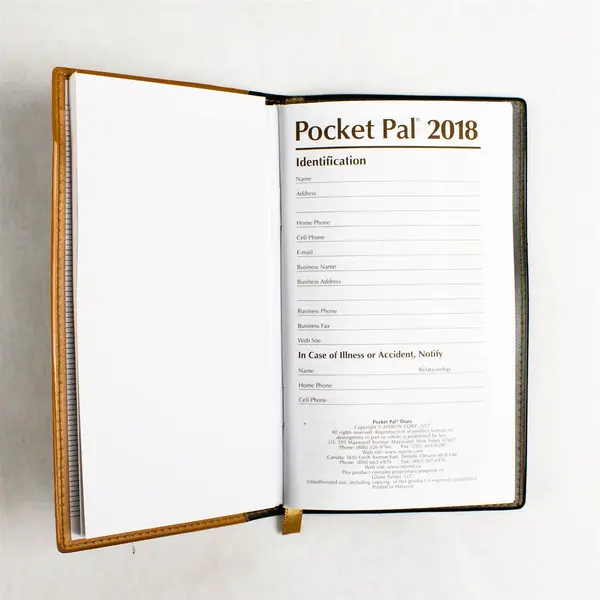 Lot of 3 Business Planners Pocket Notebook Red Sea Heart Faux Leather 2018