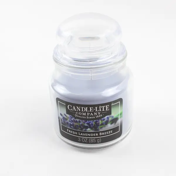 Candle-Lite Fresh Lavender Breeze Scented Candle Glass with Lid