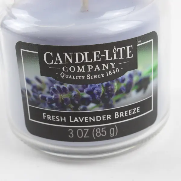 Candle-Lite Fresh Lavender Breeze Scented Candle Glass with Lid