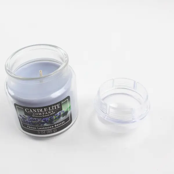 Candle-Lite Fresh Lavender Breeze Scented Candle Glass with Lid