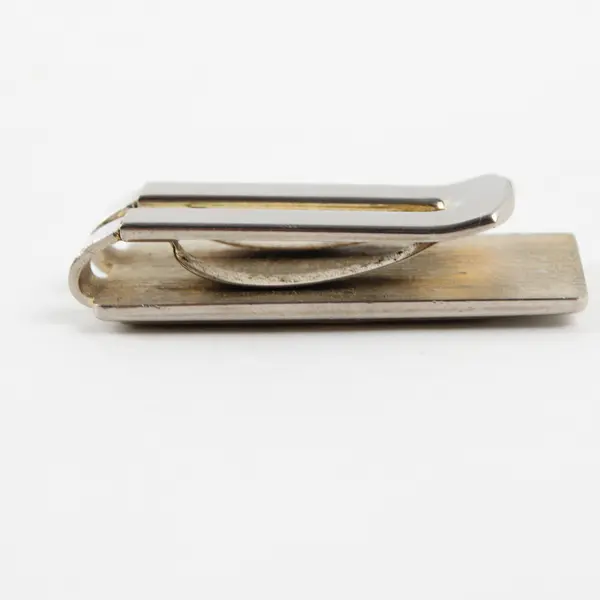 Anson Golf Pewter Money Clip Gold-Tone Accents Slim Wallet Clip