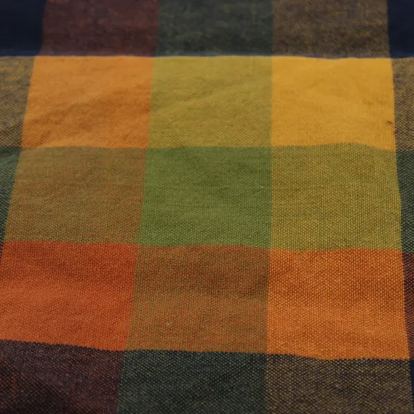 Lot Of 4 Unbranded Matching Fall Colors Plaid Rectangle Fabric Placemats 13"x18"