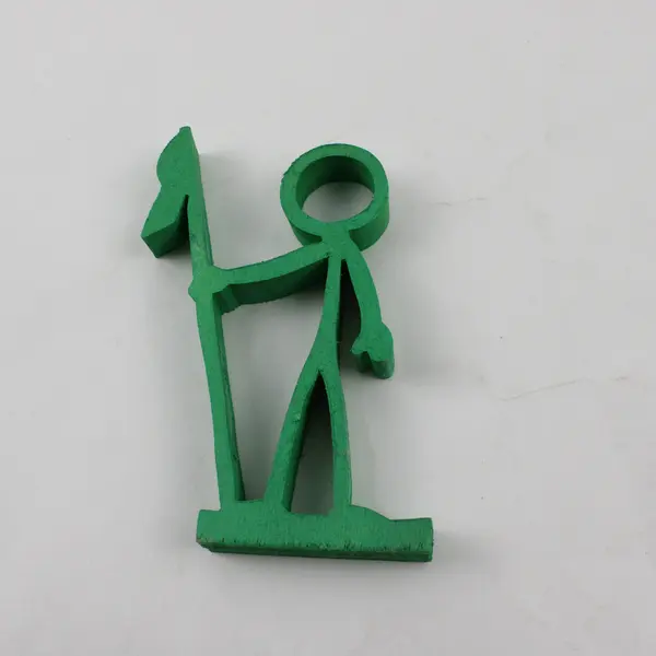 Lot of 3 Golf Decor: Wooden Golfer Flag, Bottle w/ Tee, Just Puttin Around Sign