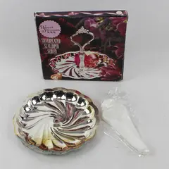 Vintage Warwick Silversmiths Silver Plated Scalloped Server Dish 6" Diameter
