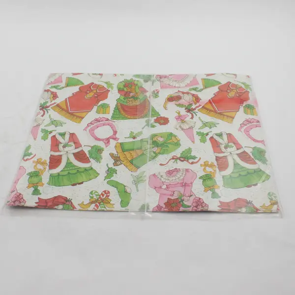 Vintage Victoria Paper Doll Gift Wrap Current Inc Christmas Dress 2 Sheets