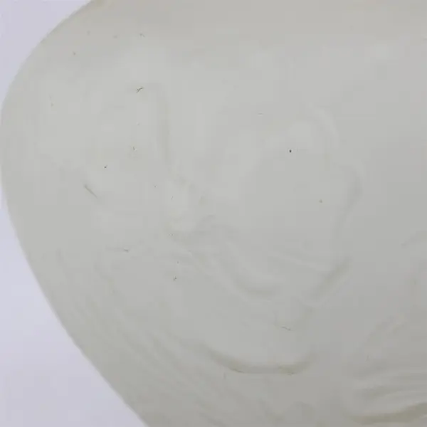 Tiffin Glass Co Phoenix Consolidated Frosted Glass Vase Floral Poppy 8.75" Tall