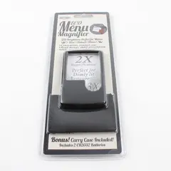 Blazing LED Menu Magnifier Black New in Package Portable Reading Light