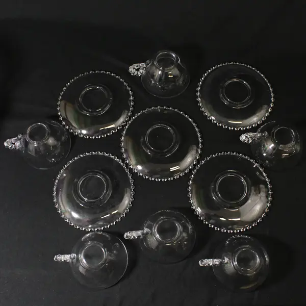 Set of 6  Imperial Candlewick Cups and 5 Matching Saucers 