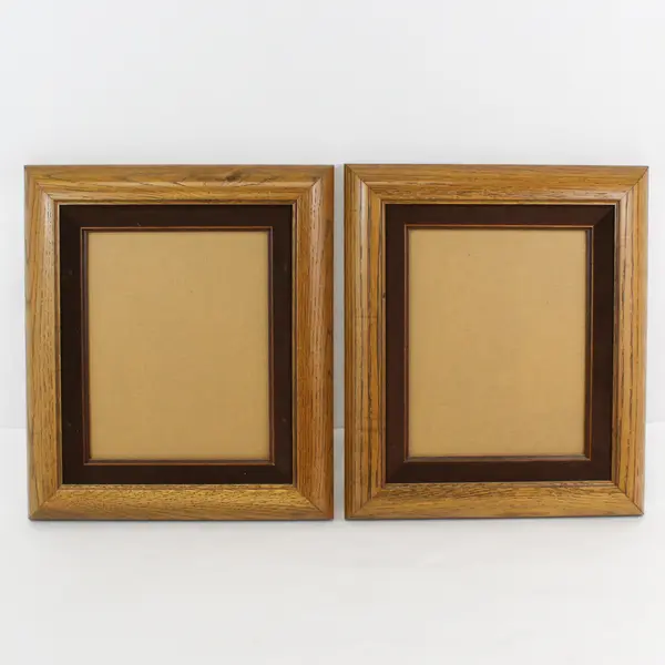 Lot of 2 The Levin Company Oak Picture Frames 8x10 Wood
