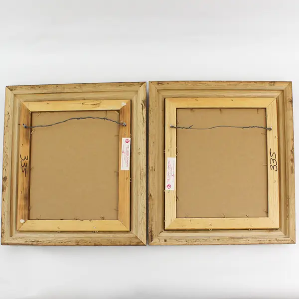 Lot of 2 The Levin Company Oak Picture Frames 8x10 Wood
