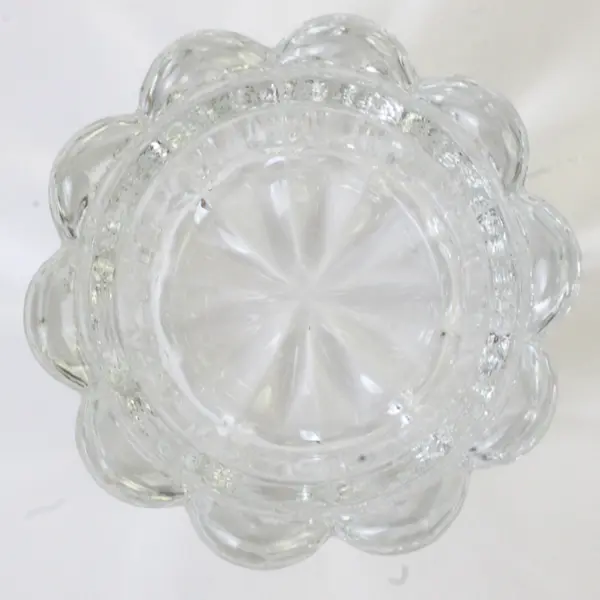 Vintage Heisey Crystolite Miniature Glass Mustard Jar With Spoon