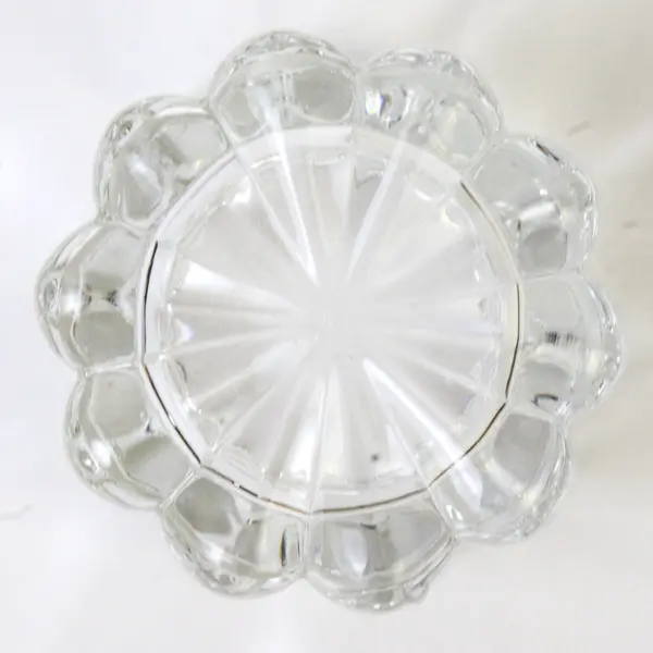 Vintage Heisey Crystolite Miniature Glass Mustard Jar With Spoon