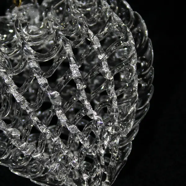 Set of 16 Glass Heart Christmas Tree Ornaments Ready to Hang Holiday