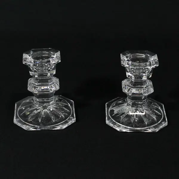 Mikasa Edinburgh Crystal Candle Holders Set of 2 3" Tall Gift Boxed