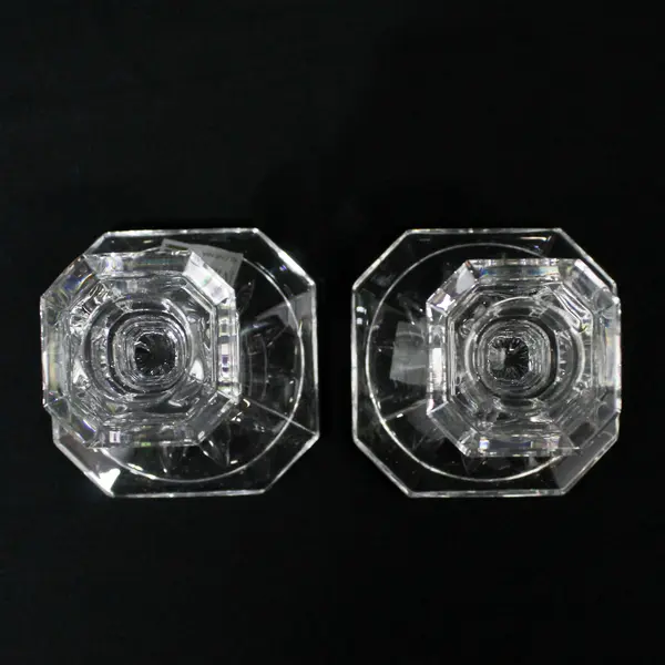 Mikasa Edinburgh Crystal Candle Holders Set of 2 3" Tall Gift Boxed