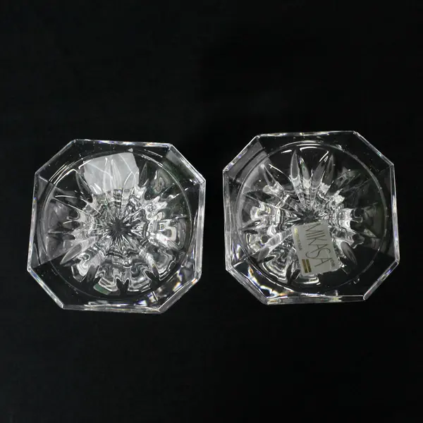 Mikasa Edinburgh Crystal Candle Holders Set of 2 3" Tall Gift Boxed