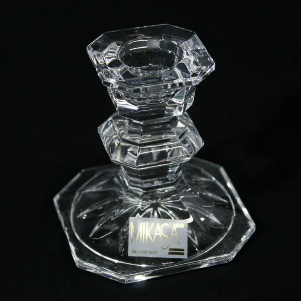 Mikasa Edinburgh Crystal Candle Holders Set of 2 3" Tall Gift Boxed