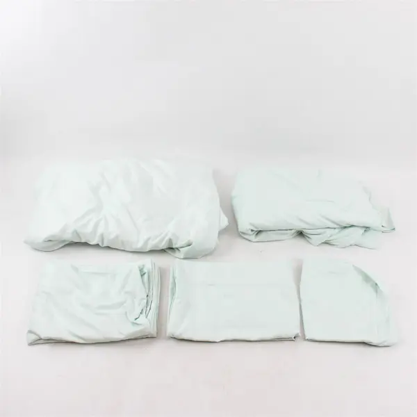 Lot Of 4 Pine Creek Mint Green Double/Full Bed Set 2 Pillowcases Flat & Fitted