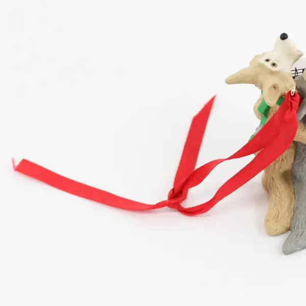 Vintage 1990 Hallmark Keepsake Ornament Coyote Carols Freestanding/Hanging