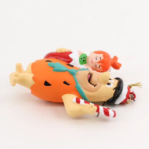 Collectible Hanna-Barbera Fred Flintstone Holding Pebbles Stocking Ornament