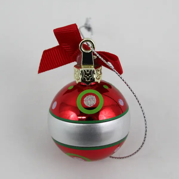 Ganz Joyous Noel Personalized Christmas Ornament Ball Red Silver Nicole Small