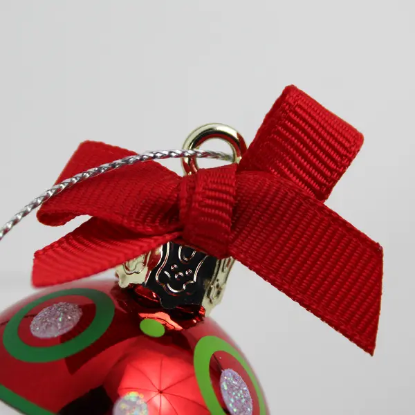 Ganz Joyous Noel Personalized Christmas Ornament Ball Red Silver Nicole Small