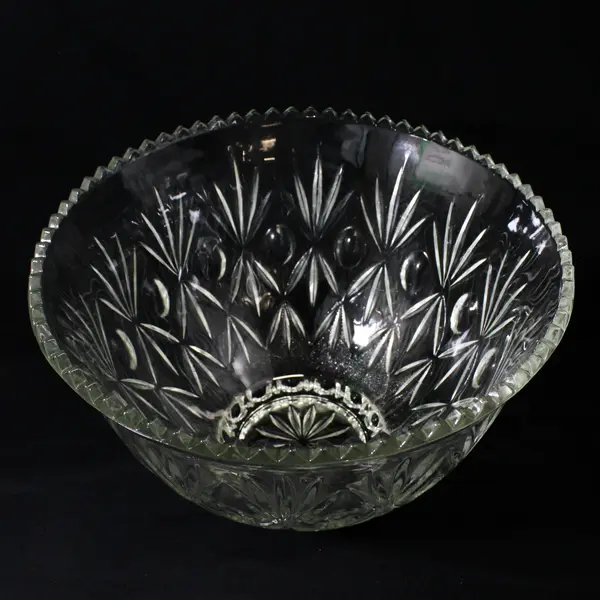 Vtg 18 Piece Hazel Atlas Lexington Punch Bowl Set Bowl With 8 Cups Hangers Ladle