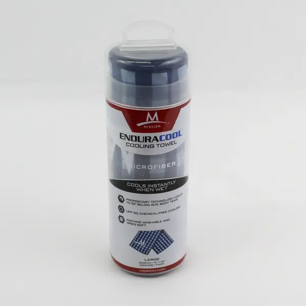 Enduracool Cooling Towel, Large- 12"x33" Blue Gingham
