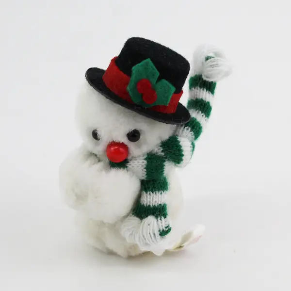 1988 Dakin Clip-On Snowman Plush Collectible Vintage Holiday Ornament